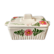 Beurrier en porcelaine fleuri