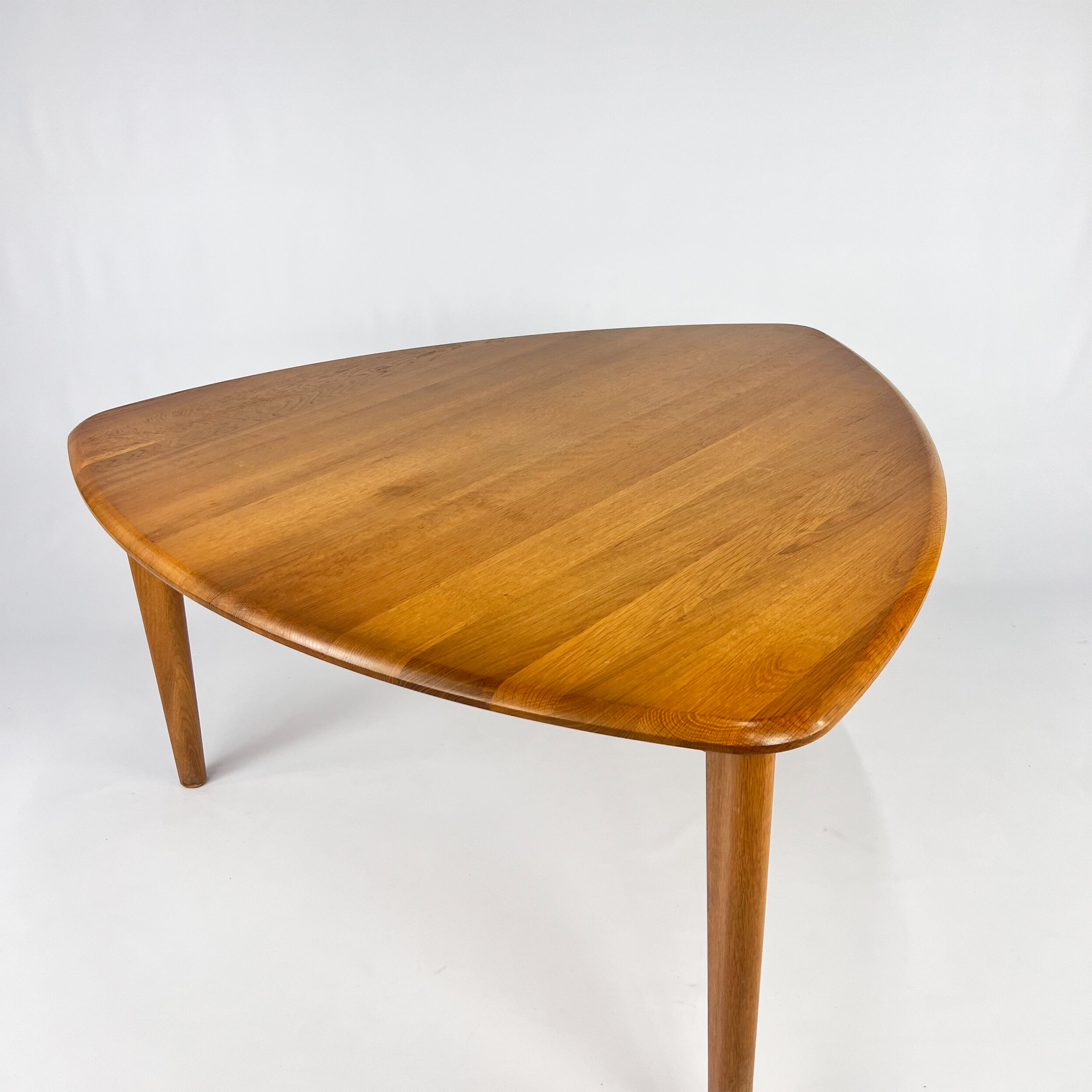 Solid oak triangle shaped dining table from france, designed in the ...