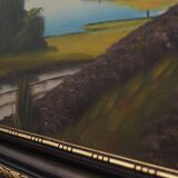 Painting „The Landscape with Hills”, Scandinavian design, 1970s, by V. Kier