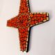 Vintage ceramic mosaic cross