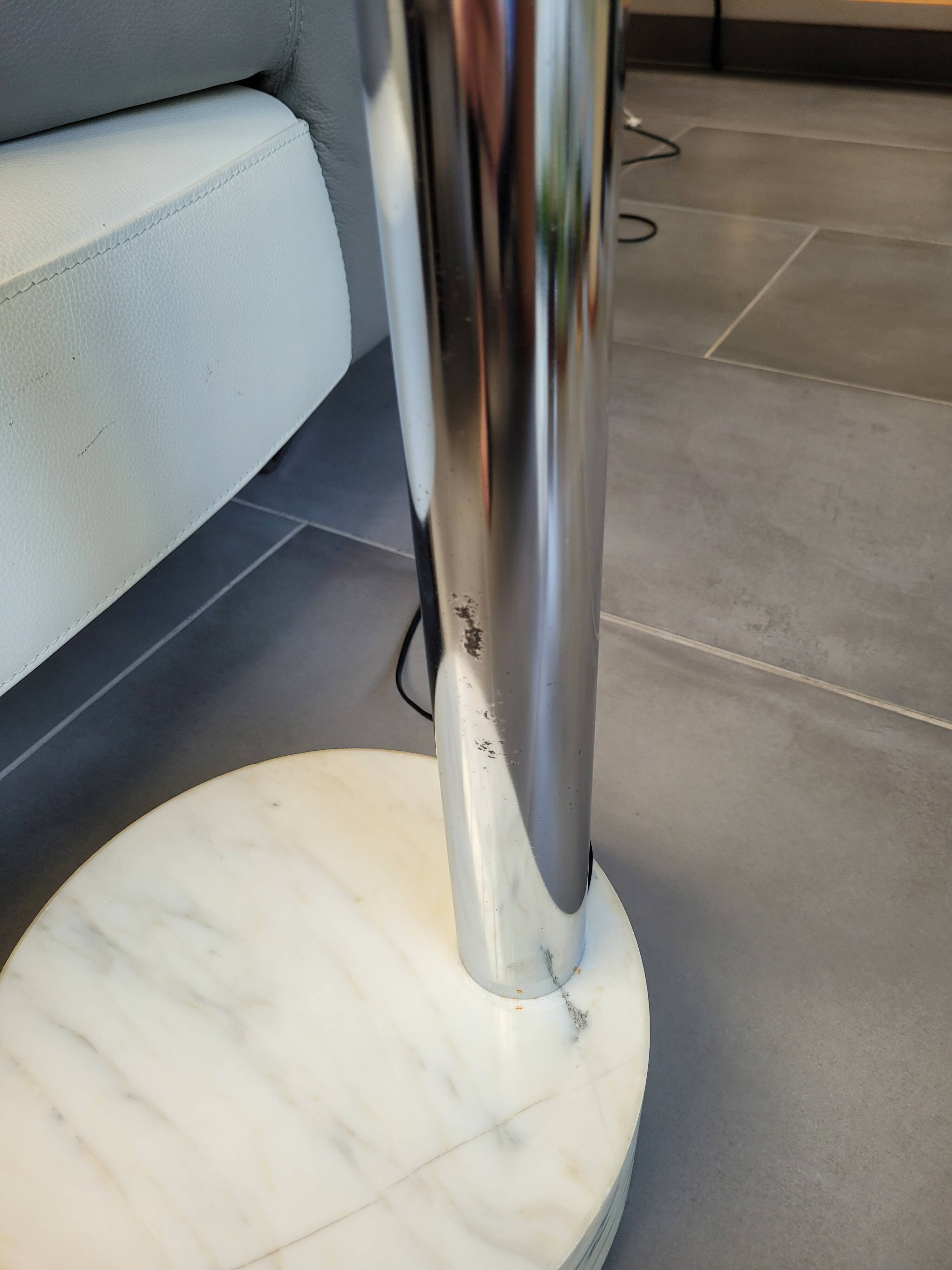 "Muguet" floor lamp by G. Reggiani in chrome metal from the 70s