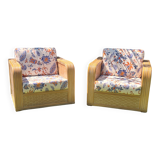 Design rattan club chairs