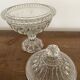 Bonbonniere, drageoire, sugar bowl in vintage molded and cut crystal
