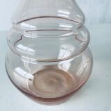 Pink glass decanter