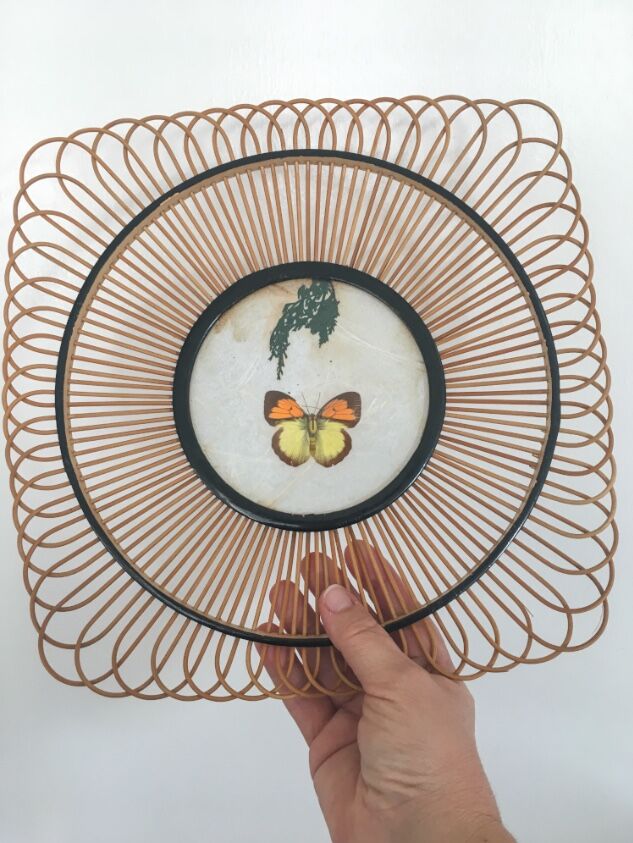 Wicker and butterfly fruit basket