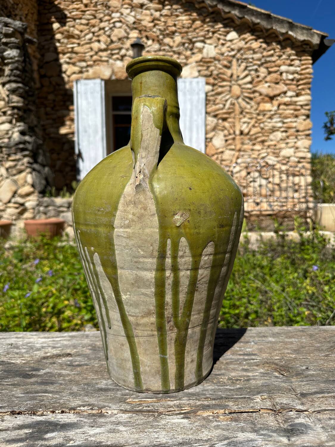 Ancient 19th-century terracotta jug