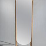 Miroir sur pied en bambou et rotin H:1m80