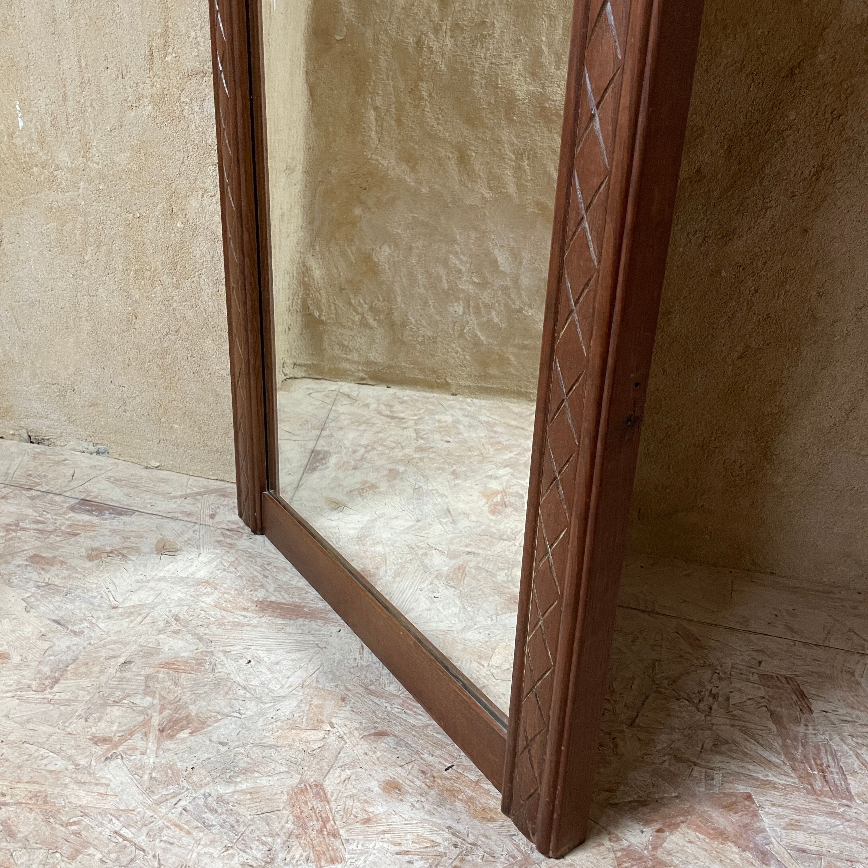 Wooden mirror dressing table - art deco style, 95x66 cm
