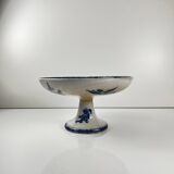 Pexonne iron earth compote dish, blue bird motif, late 19th century
