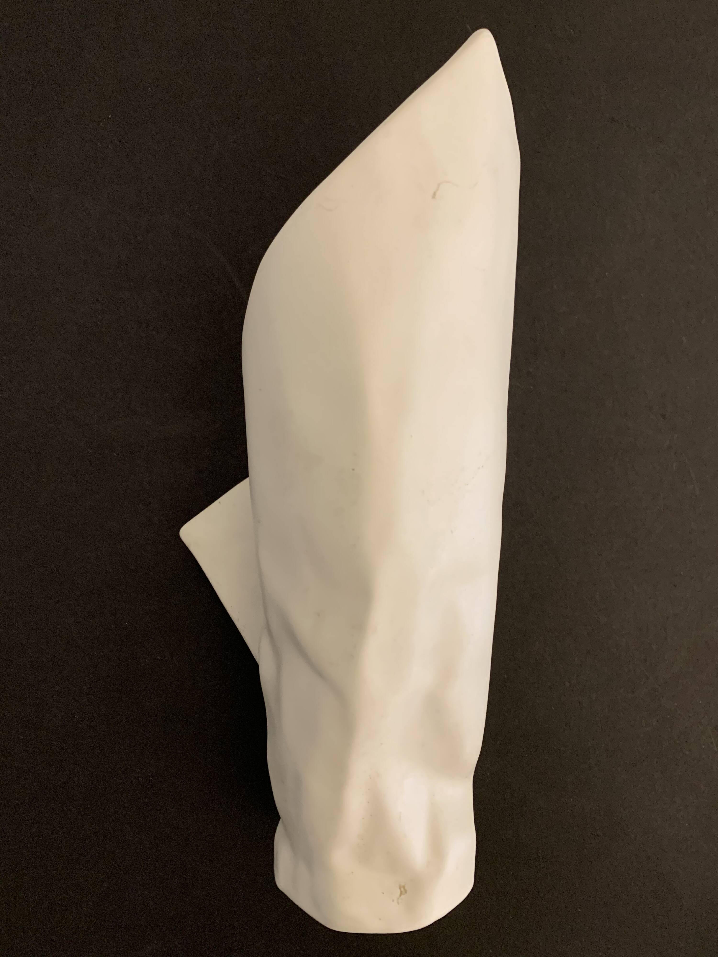 Carole Mc Nicoll white ceramic vase for Axis Design 1990
