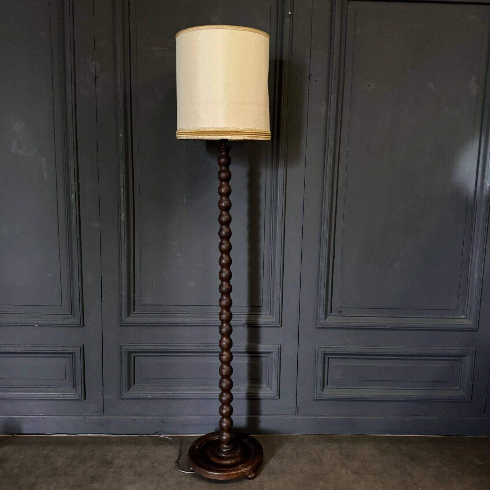 Floor lamp in the style of Charles Dudouyt 20th century turned wood