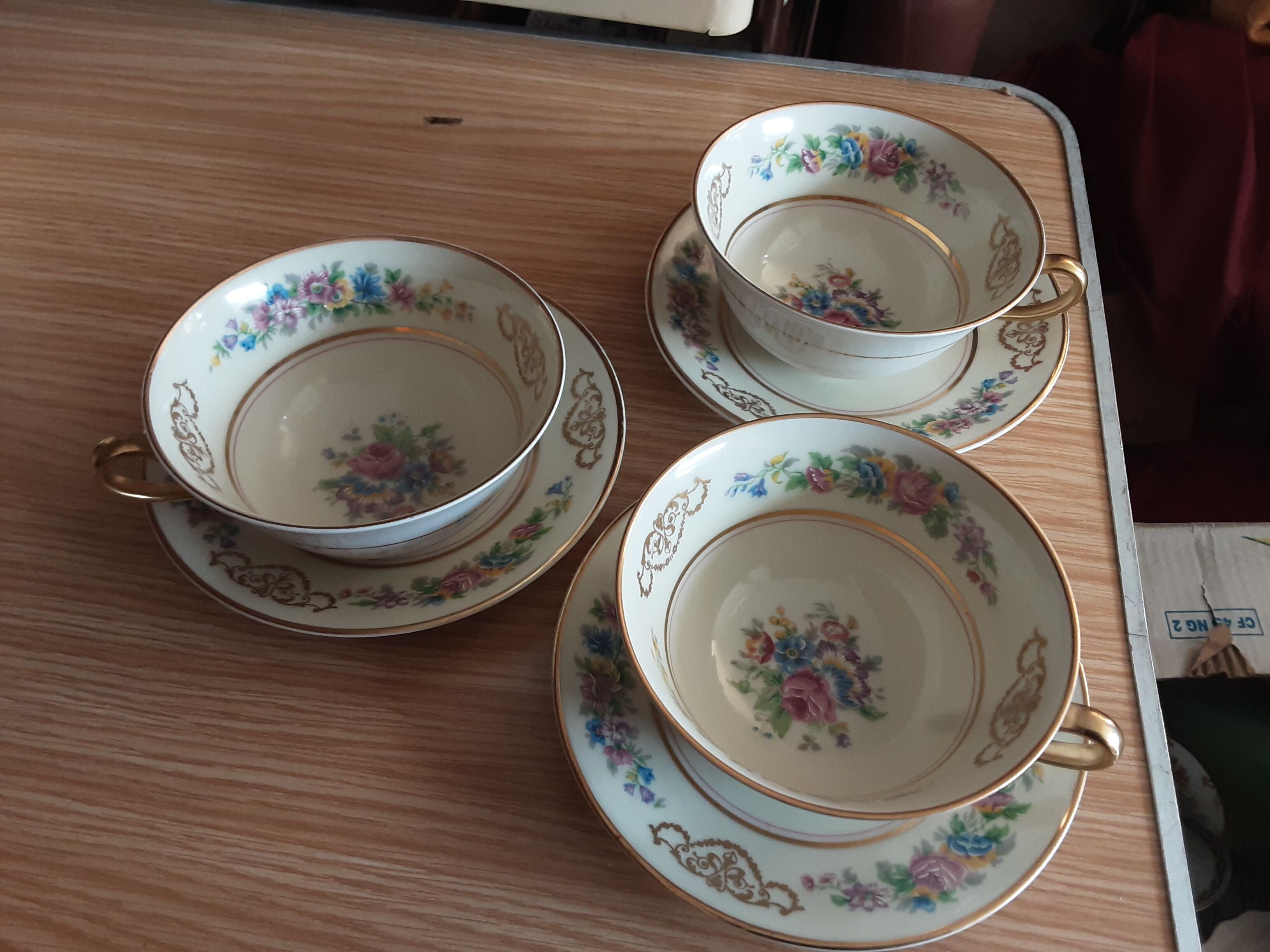 3 lunches cups and under cups limoges charles ahrenfeldt