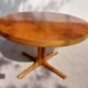 round or oval table with extension, central leg, vintage Baumann design