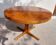 round or oval table with extension, central leg, vintage Baumann design