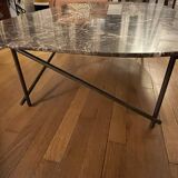 Emperador marble coffee table with bronze legs