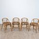 Series of 4 rattan chairs, France, 1960