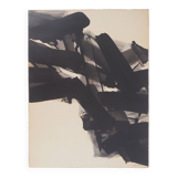 Pierre soulages: ink 1961 - original signed poster