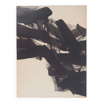 Pierre soulages: ink 1961 - original signed poster