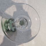Baccarat crystal 12cl wine glass Genova model lined in fir green 19cm