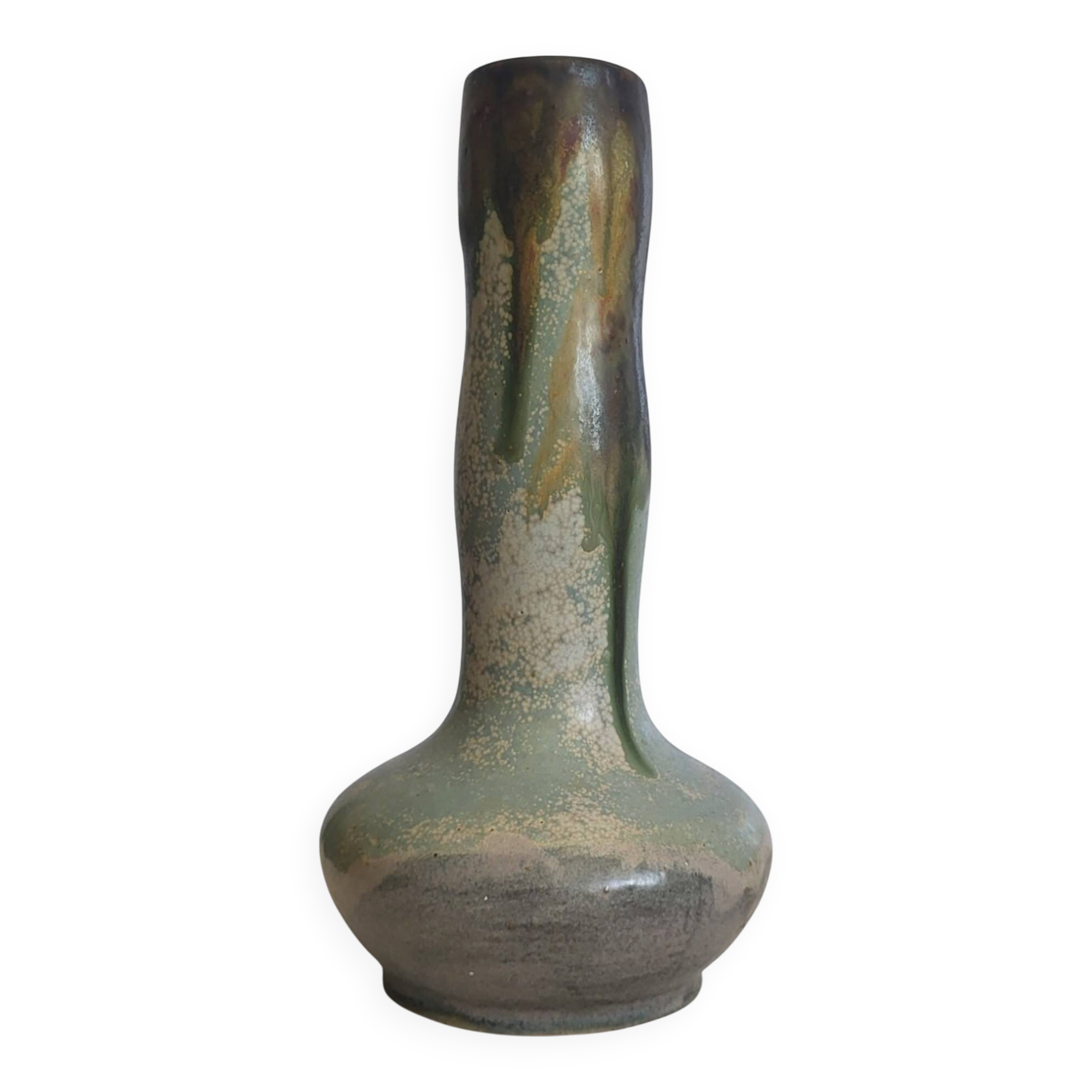 Lebret stoneware vase from Puisaye