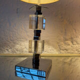 Art Deco lamp in chrome and crystal