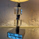 Lampe Art Déco chrome et cristal