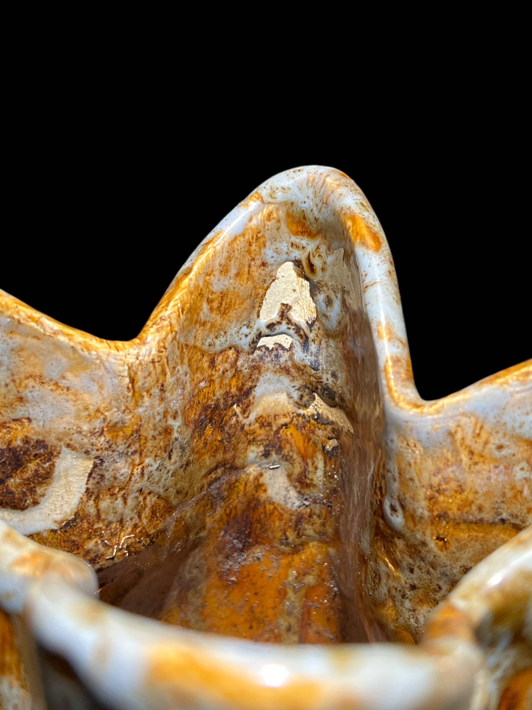 Orange ceramic vase