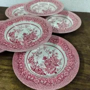Set of 6 vintage English deep plates – Jardinière model