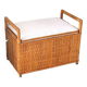 Coffre banc en rotin