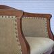 1960s, Danish side/children's armchair, light green furniture velour, oak w