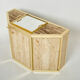 Pair of travertine brass cabinets by Alfredo Freda 1975