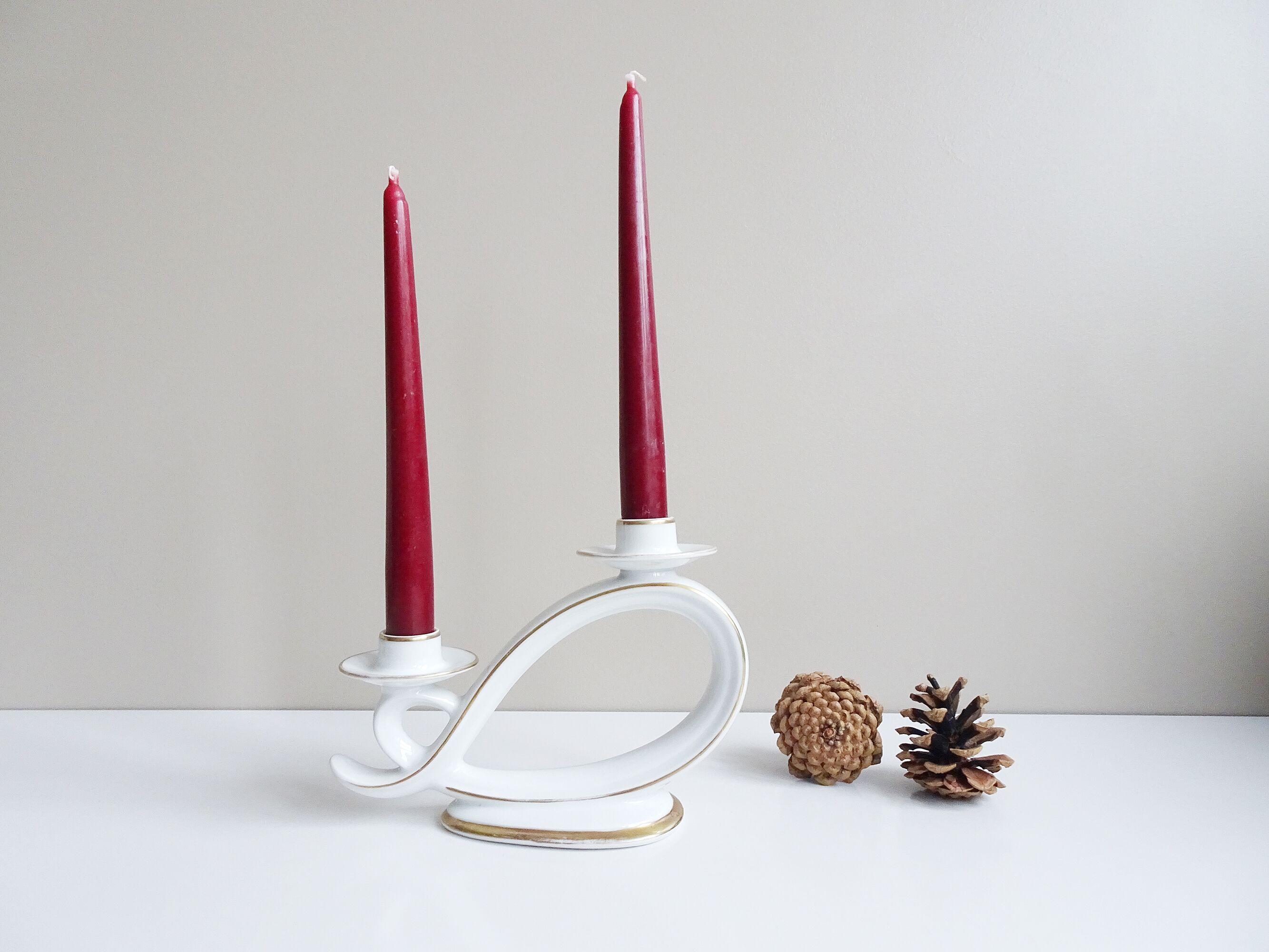 Porcelain candlesticks from Hutschenreuther
