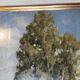 Huile originale sur panneau de bois "les Bouleaux"