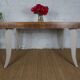 Dining table with art deco extensions revamped curved legs
