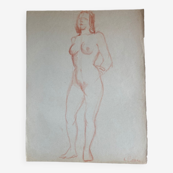 Female nude drawing