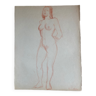 Female nude drawing