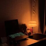 Orange Bauhaus style table lamp