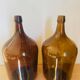 Pair of amber glass lady jeanne.