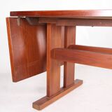 Extendable dining table in rosewood and ceramic