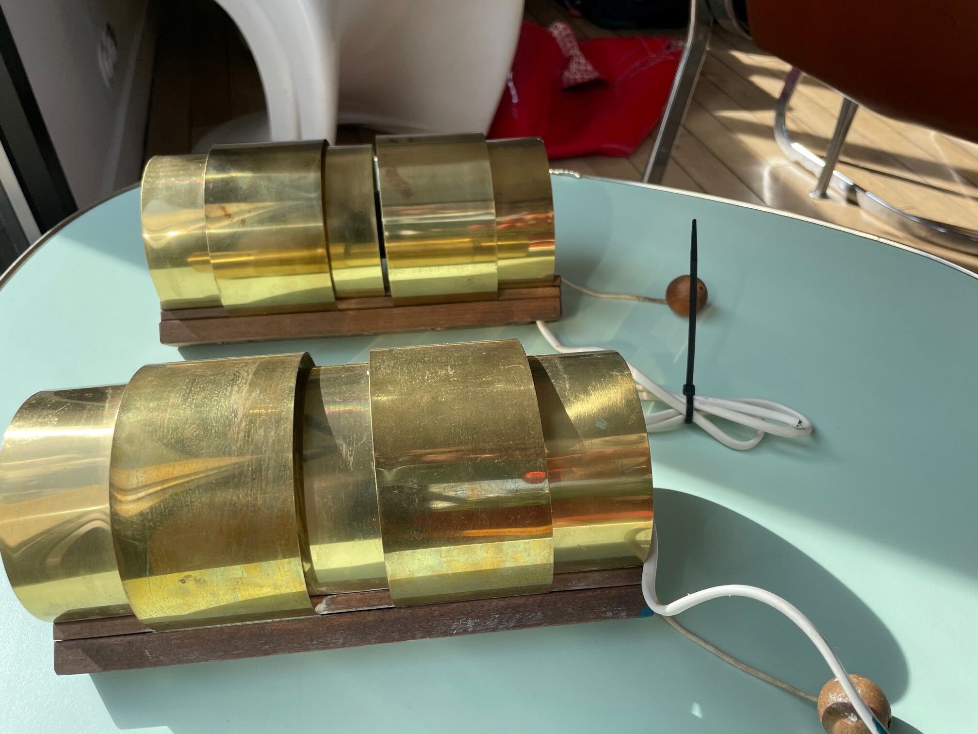 pair of wall lamps V -155 Hans - Agne Jokobsson AB Markaryd, Sweden copper 1960