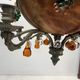 Napoleon III chandelier in bronze and alabaster with eight light arms, 19th century.