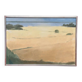 Original Swedish Oil on Canvas – “Västra Piren, Hven” by Rolf Nordengren – Dated 1980 – Vintage & Framed – 70 × 48 cm