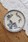 Assiette plate ancienne terre de fer - Onnaing - Décor végétal