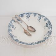 Plat creux en faïence de St Amand et Hamage modèle Primevère, terre de fer.