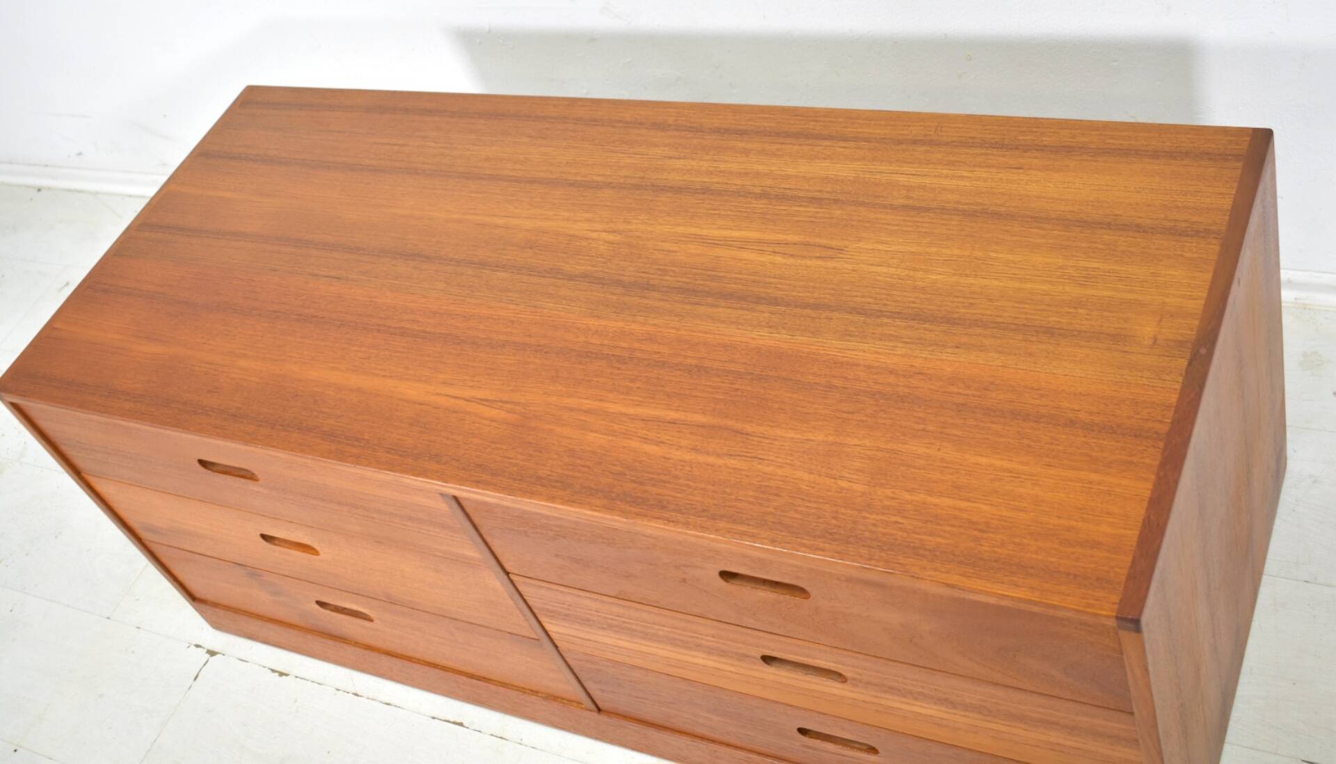 Chest of drawers by Erik Brouer 1960s Danish lowboard vintage teak