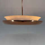 Bauhaus / Functionalist Copper Chandelier Ufo, 1930s, Restored