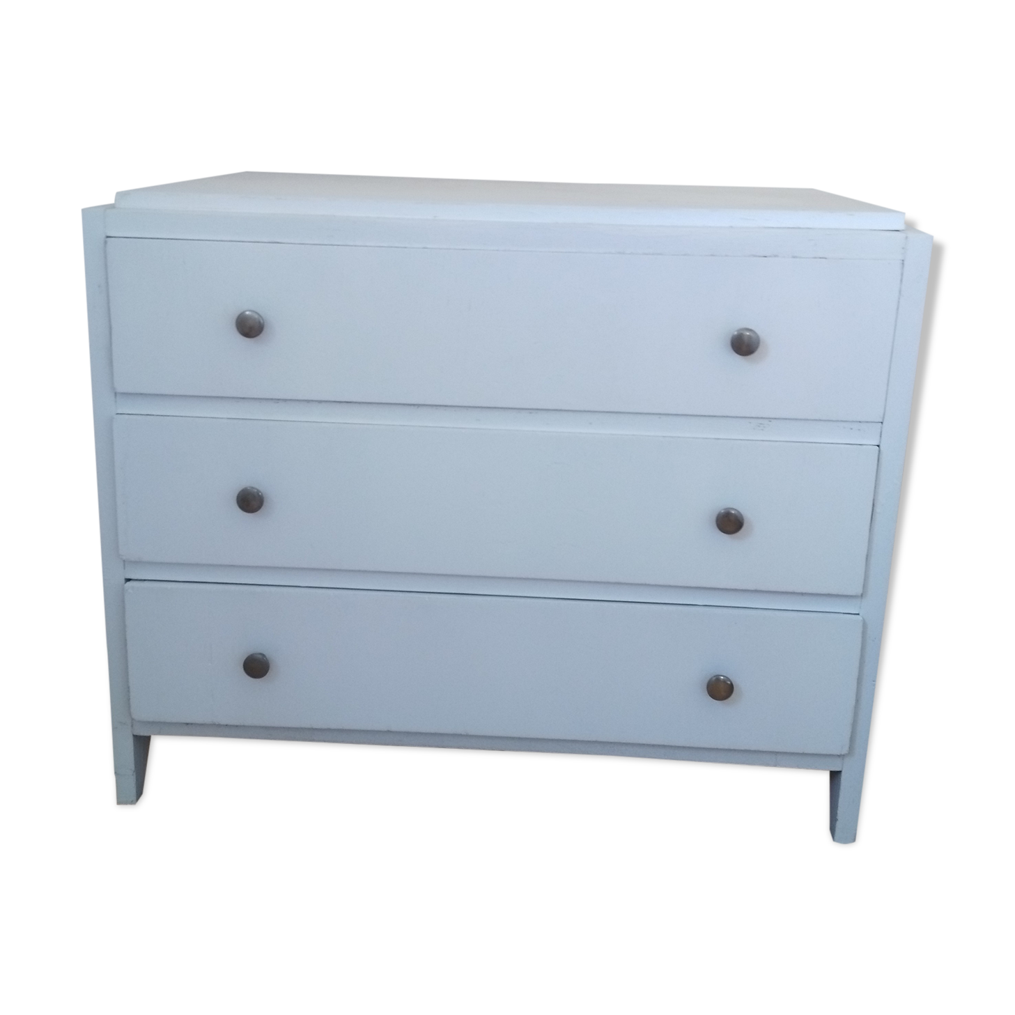 White dresser 3 pine drawers