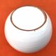 1960s glazed terracotta ball vase