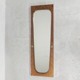 Large vintage oval mirror, 1960s