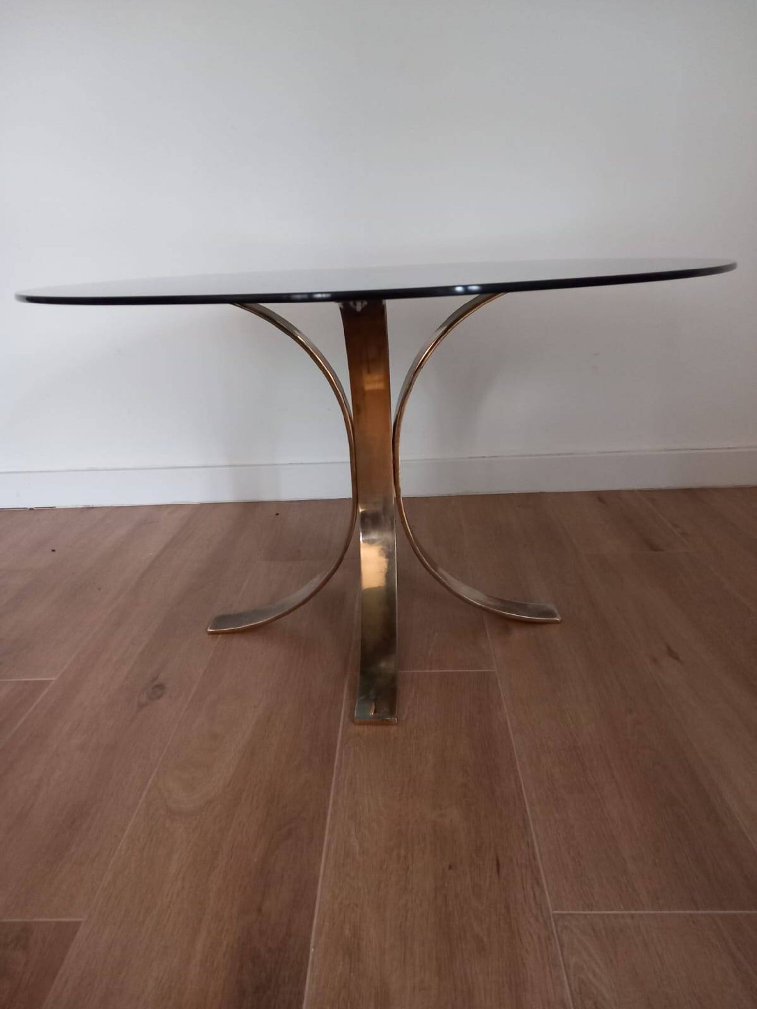 Table basse en verre des années 1970